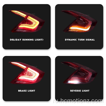 Hcmotionz 2016-2020 Honda Civic Assembly Tail Lamp